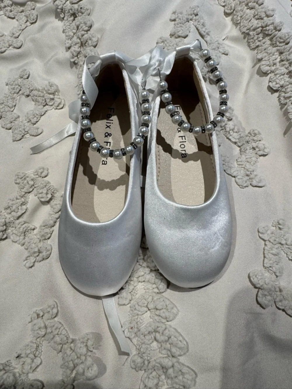 Felix & Flora Silver Pearl Ballet Flats